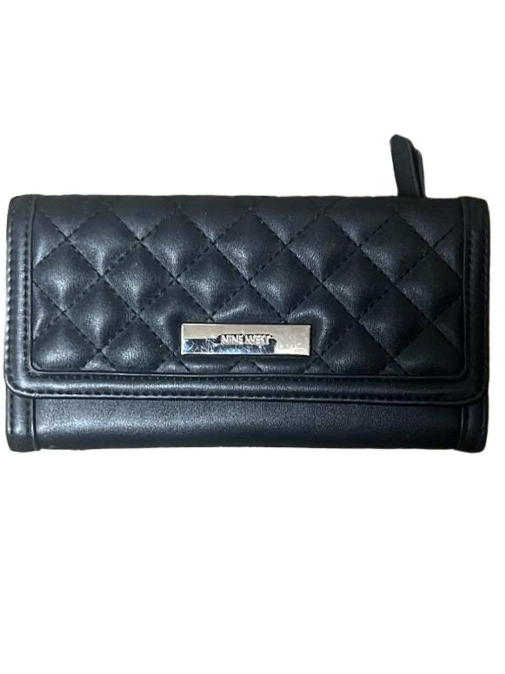 NINE WEST BLACK LEATHER WALLET